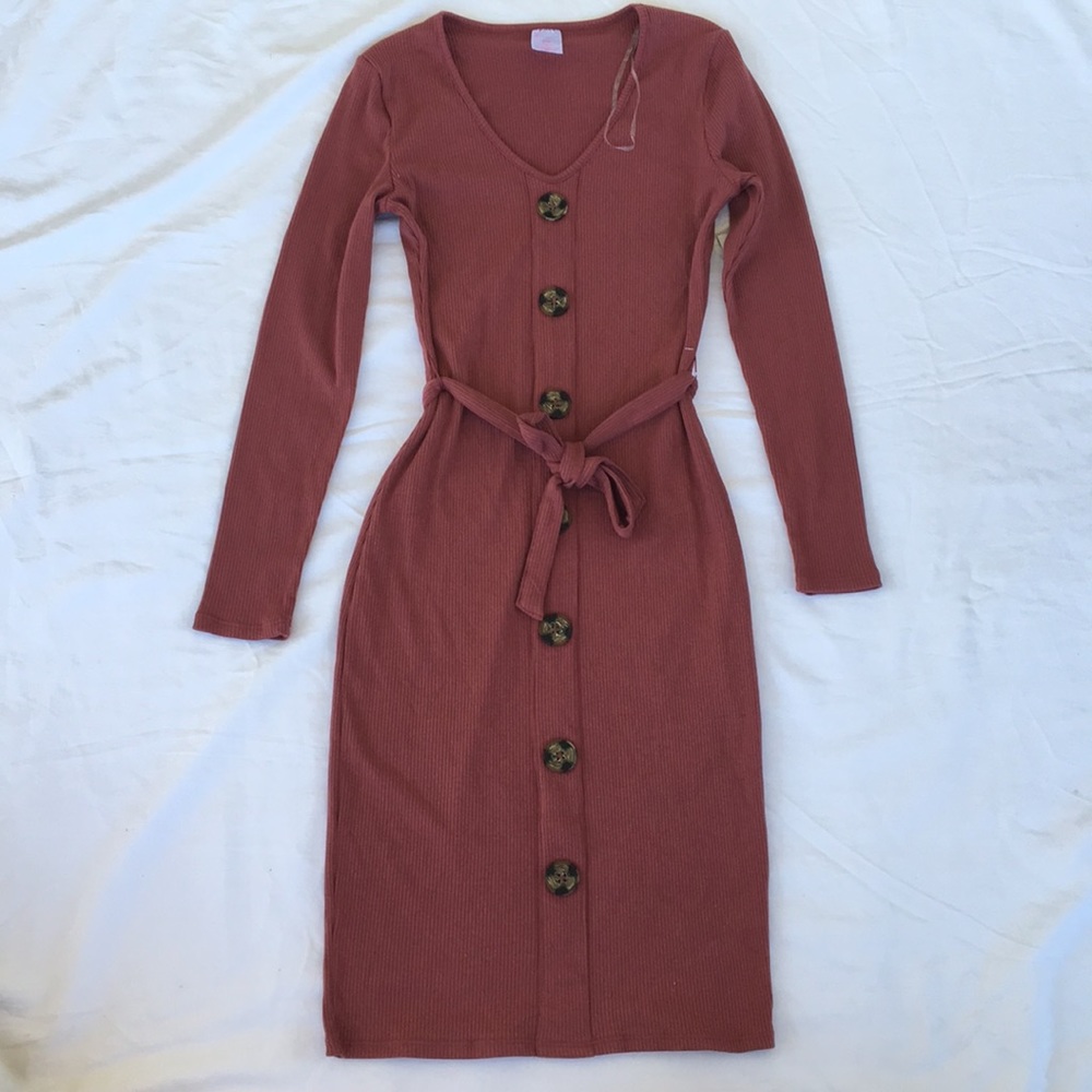 NoBo NWOT Belted Midi Dress